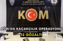 Ağrı'da Kaçakçılık Operasyonu 12 Gözaltı