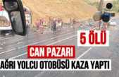 Ağrı Otobüsü Kaza Yaptı Ölü ve Yaralılar Var