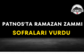 Patnos’ta Ramazan Zammı Sofraları Vurdu