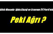 Altılı masa Iğdır,Erzurum ve Elazığ'da İYİ Parti Dedi,Peki Ağrı'da ?