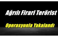 Ağrılı Firari Terörist Operasyonla Yakalandı