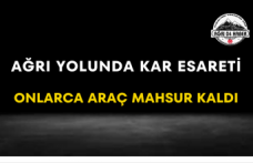 Ağrı Yolunda Kar Esareti Onlarca Araç Mahsur Kaldı