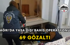Ağrı'da Yasa Dışı Bahis Operasyonu 69 Gözaltı