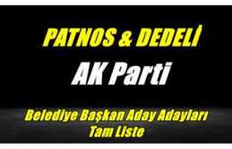 Ak Parti Patnos Belediye Başkan Aday Adayları Tam Liste