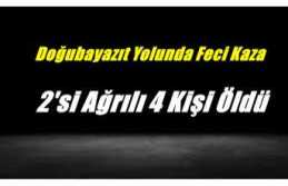 Doğubayazıt Yolunda Kaza İkisi Ağrılı Dört...