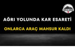 Ağrı Yolunda Kar Esareti Onlarca Araç Mahsur Kaldı