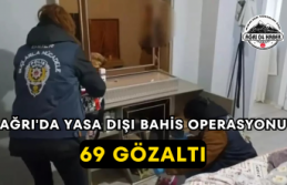 Ağrı'da Yasa Dışı Bahis Operasyonu 69 Gözaltı