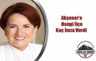 Ağrı Akşener İçin Kaç İmza Verdi