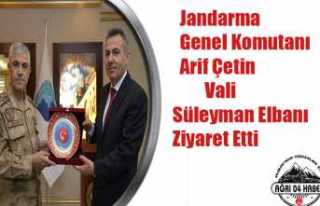 Jandarma Genel Komutanı Orgeneral Arif Çetin, Vali...
