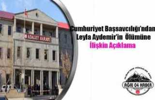 Ağrı Cumhuriyet Başsavcılığının Resmi Açıklaması