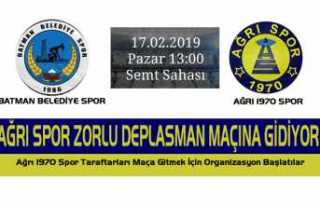 Ağrı 1970 Spor Zorlu Deplasmana Gidiyor