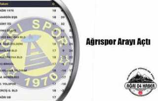 Ağrıspor Arayı Açtı