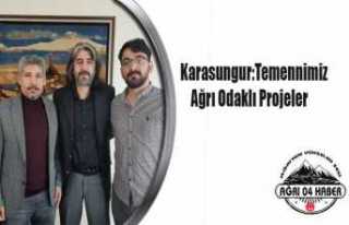 Karasungur: Temennimiz Ağrı Odaklı Projeler