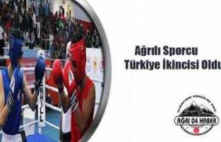 Ağrılı Sporcu Türkiye İkincisi Oldu