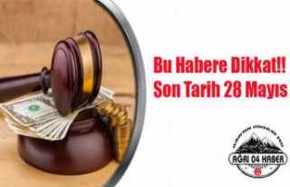 Bu Habere Dikkat!! Son Tarih 28 Mayıs