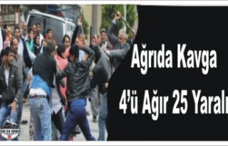 Ağrıda Taşlı Sopalı Kavga