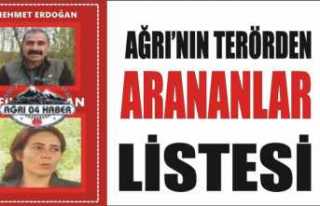 Terörden Aranan Ağrılılar Listesi