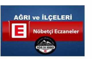 Ağrı da Nöbetçi Eczane (04 Temmuz2020)