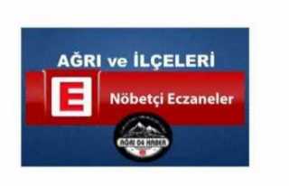 Bugün Ağrı da Nöbetci Eczaneler (16 Temmuz 2020)