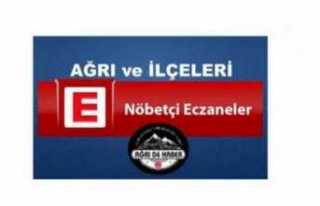 Bugün Ağrı da Nöbetci Eczaneler 20 Temmuz 2020