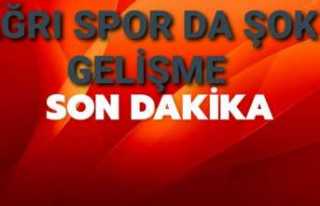 Ağrı Spor da Şok Gelişme