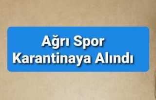 Ağrı 1970 Spor Karantinaya Alındı