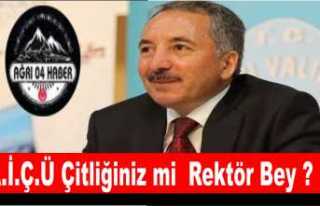 Ağrı'nın Tabela Rektöründen ''Ballı...