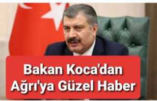 Bakan Kocadan Ağrı'ya Müjdeli Haberler