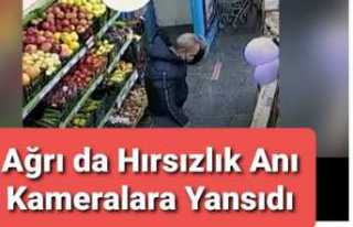 Ağrı da Hırsızlık Anı Kameralara Yansıdı