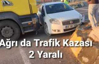 Ağrı da Trafik Kazası 2 Yaralı