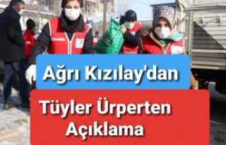 Kızılay ;Ağrıda Yoksul Halk Eski Kıyafetlerini...