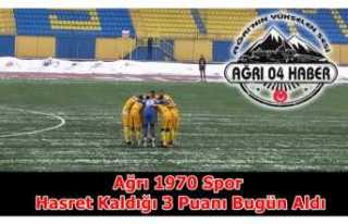 Ağrı 1970 Spor 3 Puanla Buluştu