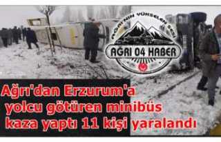Ağrı-Erzurum Yolunda Kaza 11 Yaralı