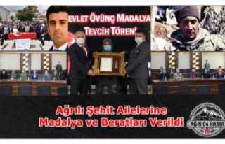 Ağrılı Şehitlerin Madalyaları Ailelerine Teslim...