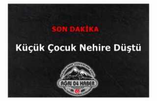 Ağrı'da Küçük Çocuk Nehire Düştü