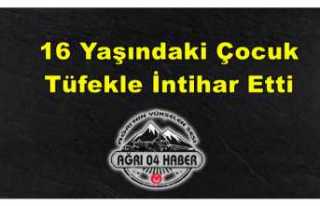 Ağrı da 16 Yaşındaki Çocuk Tüfekle İntihar...