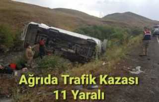 Ağrı'da Trafik Kazası 11 Yaralı