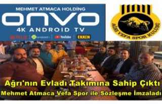 Ağrı Vefa Spor,Onvo ile sponsorluk anlaşması imzaladı