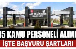 Ağrı İ.Ç. Üniversitesi 15 Kişilik İş İlanına...