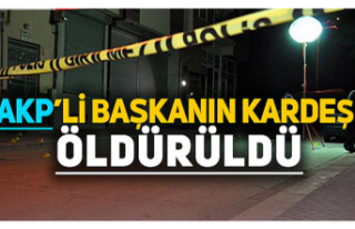 AKP İlçe Başkanının Kardeşi Öldürüldü