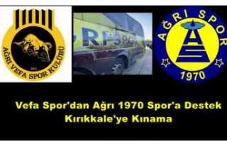 Vefa Spor'dan Ağrı 1970 Spor'a Destek...