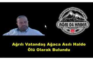 Ağrılı vatandaş ağaca asılı halde ölü olarak...