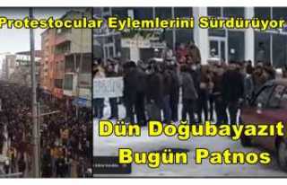 Ağrı da Protestocular Eylemlerini Sürdürüyorlar