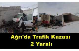 Ağrı'da Trafik Kazası 2 Yaralı