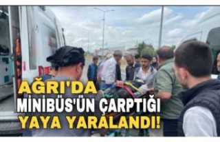 Ağrı'da minibüsün çarptığı yaya hastaneye...