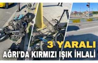 Ağrı da Yaşanan Motosiklet Kazasında 3 Kişi Yaralandı