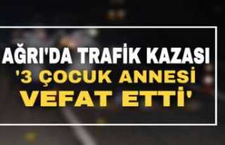 Ağrıda 3 çocuk annesi kadın kazada hayatını...