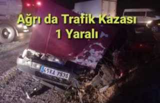 Ağrı da Trafik Kazası 1 Yaralı