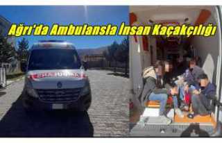 Ağrı'da ambulansla göçmen kaçakçılığı...