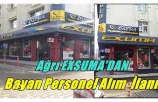 Ağrı EXSUMA Bayan Personel Alım İlanı